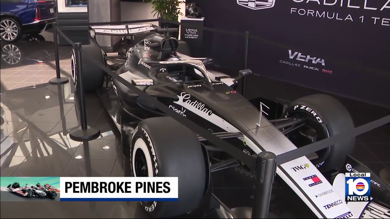Fans get close-up look at new Cadillac Formula 1 race car in Pembroke Pines